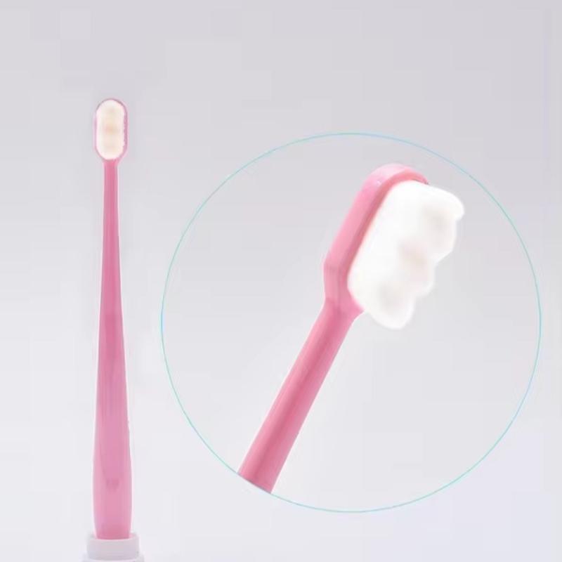 

Ultra-fine Toothbrushes Wave Nano Million Bristles Micro Soft Tooth Brush With Holder Portable Tooth Brush Oral Hygiene Tools рожевий