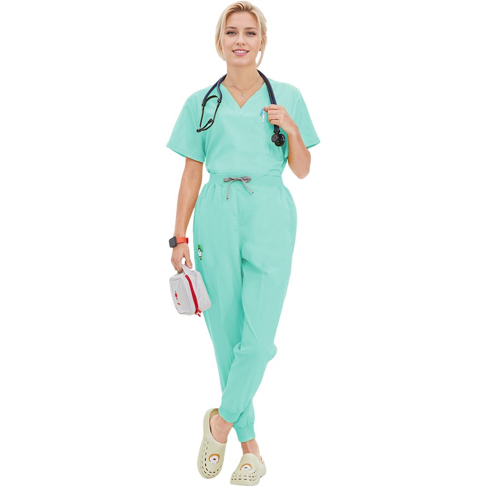 Summer Medical Scrubs Hospital Uniforms Doctor Nurse Workwear 4-way Stretch Pet Clinic Nursing Suits Dentist Working Clothes S21