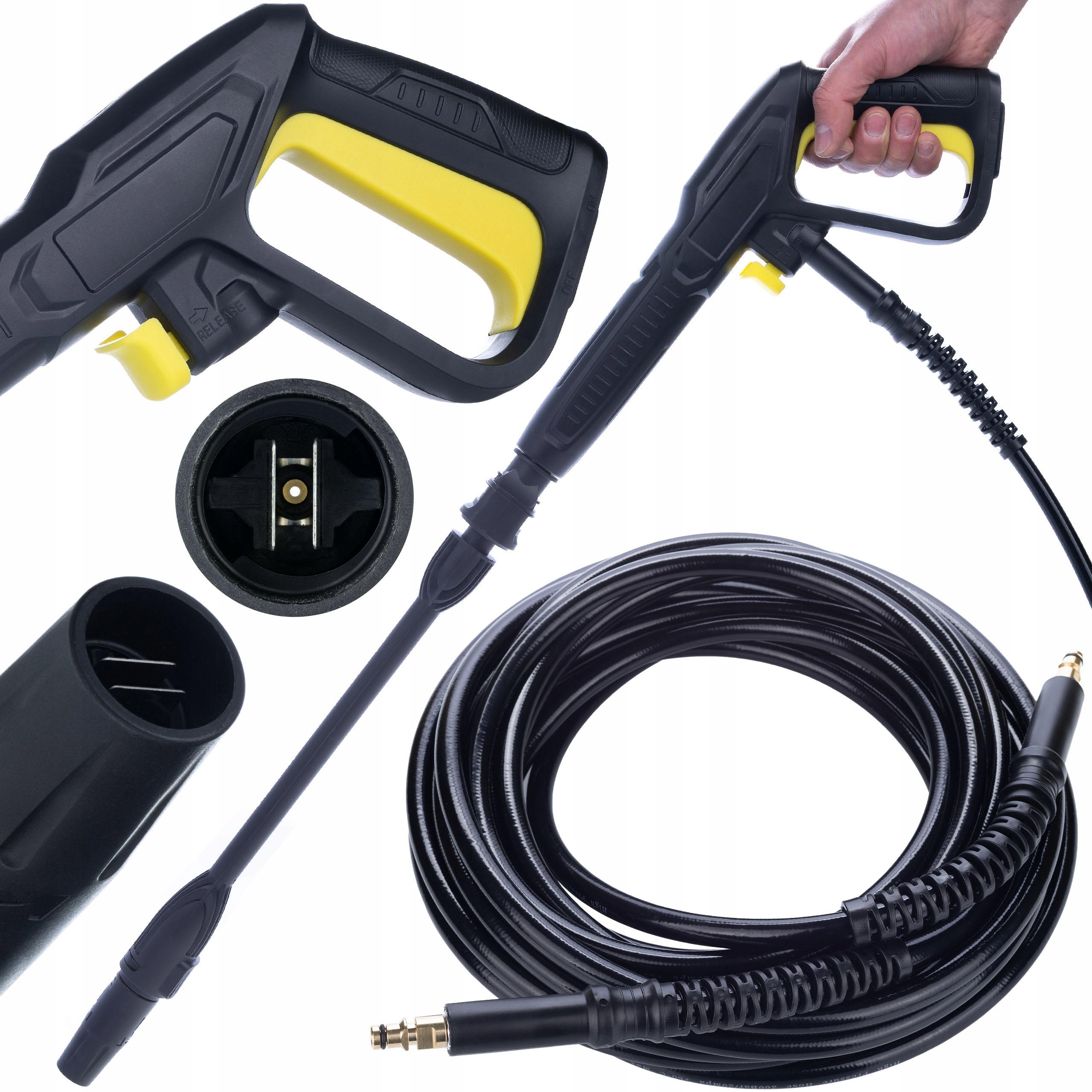 Rosfix JetPro VARIO Set 8M ClickConnect – Set Pistola + Lancia Regolabile per Idropulitrici Karcher K2–K7 | Tubo 8 m | Sistema Click Connect