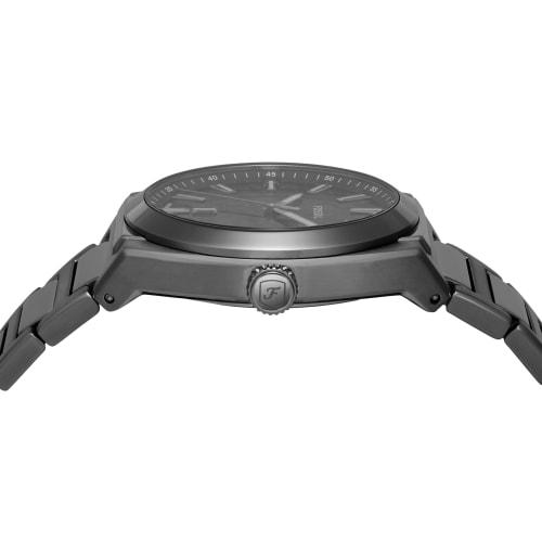 Fossil Men's Everett Three-Hand Date Gunmetal Stainless Steel Watch, FS6075