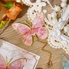 One Piece of Stylish Metal Bookmarks Featuring A Vintage Butterfly Design, Complete with A Chain and An Elegant Tassel Pendant