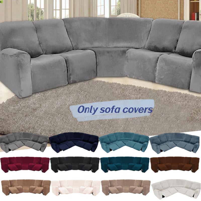 Cover Full Elastic Sofa Slipcover 5 Seater Corner Recliner Couchcover Sectional