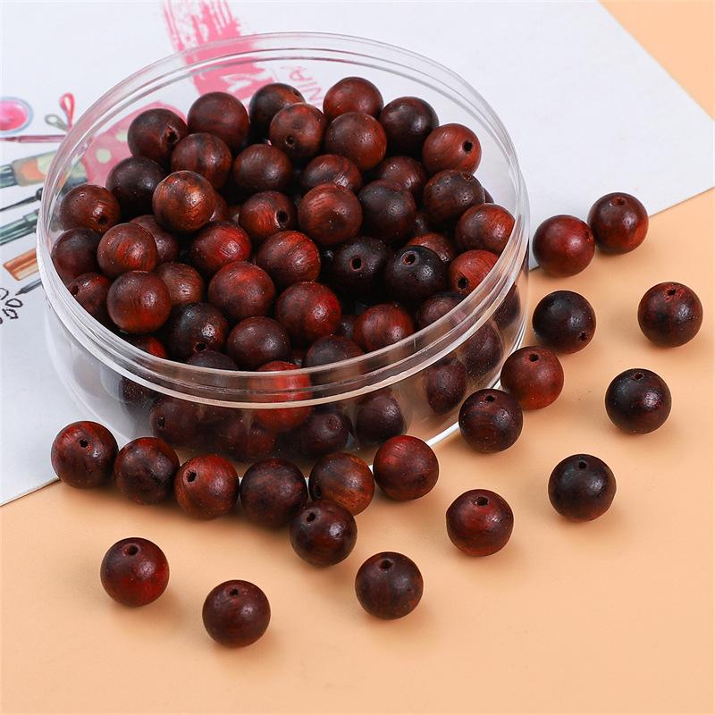 

Деревянные круглые бусины 8 мм: Груша, Палисандр, Японский кипарис, Сандаловое дерево для самодельных украшений и аксессуаров для браслетов 8mm Hole 1mm 50 pcs/bag