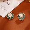 Monet Garden Medieval Baroque Pearl Earrings - Elegant, Retro Style for Women