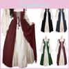 Vintage Renaissance Womens Medieval Long Dress Halloween Gothic Costume Gown