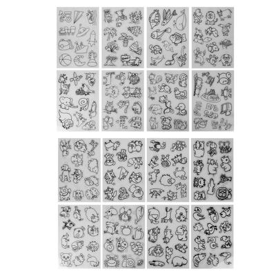 8pcs Heat Shrink Sheets Cute Animal Pattern Shrink Plastic Art Paper for DIY Keychain Pendant Craft