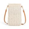 Wallet Women Diagonal Straw Woven Mobile Phone Clutch Bag Ladies Purse Summer Beach Travel Female Mini Purse Card Holder