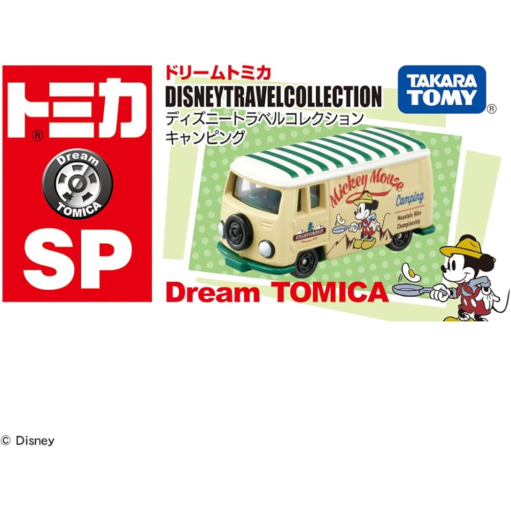 Takara Tomy Tomica Dream Tomica SP Disney Travel Collection Camping Miniature Car Toy for Ages 3 and Up