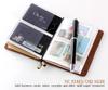 Robrasim Handmade Vintage Leather Pocket-Sized Interchangeable Notebook with Fountain Pen Compatible, 5.2" x 4
