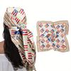 Turban Hat 35x35" Italian Flag Design Scarf Soft Flowing Headscarf Bandanas Fashion Accessory for Headwear Neck Bag Hair