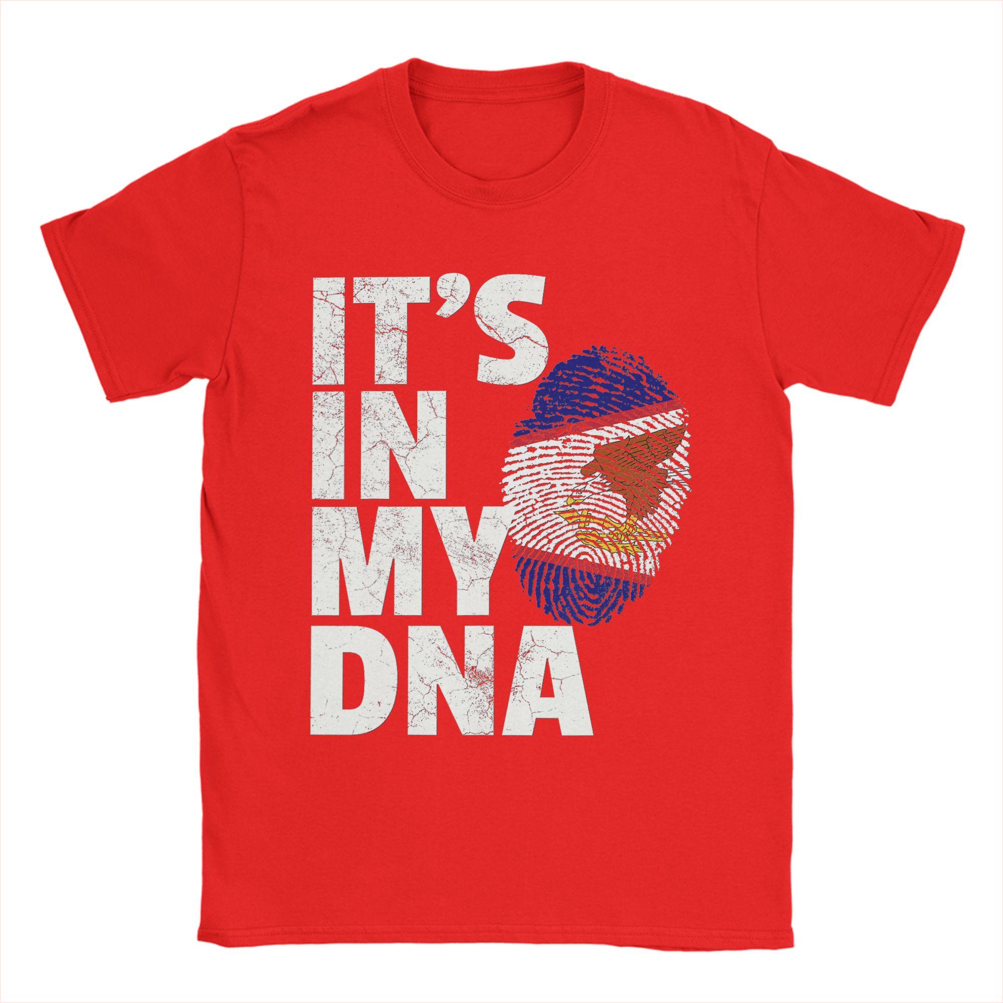 Unisexs TShirt Its in My DNA American Samoa Flag Samoan Amazing Cotton Tees Short Sleeve T Shirt O Neck Clothing Gift Idea S