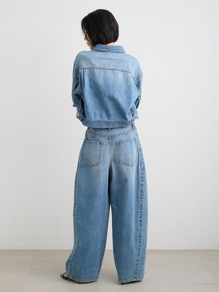 [Miesloe] High-Form Cocoon Denim MWFP261030 Women's BLU 0