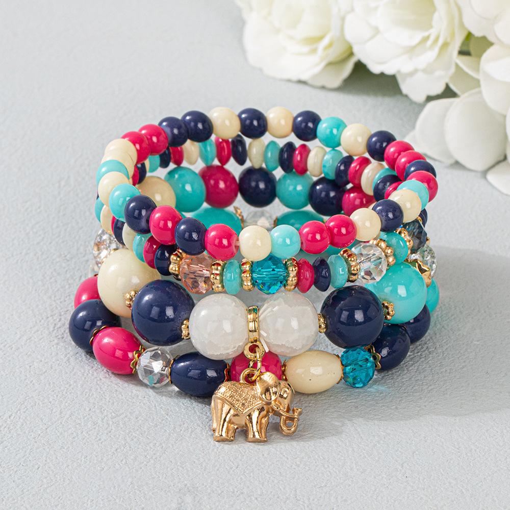 

JYL TS Bracelet National Style Elephant 3-piece Set Brings Strength & Charm Asai золотисто-березовий