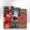 for Samsung Galaxy A55 A54 A25 A36 A17 A26 A35 A33 A34 A37 S20 S21 FE S10 Plus Case Floral Paisley Mandala Flower Texture Rose