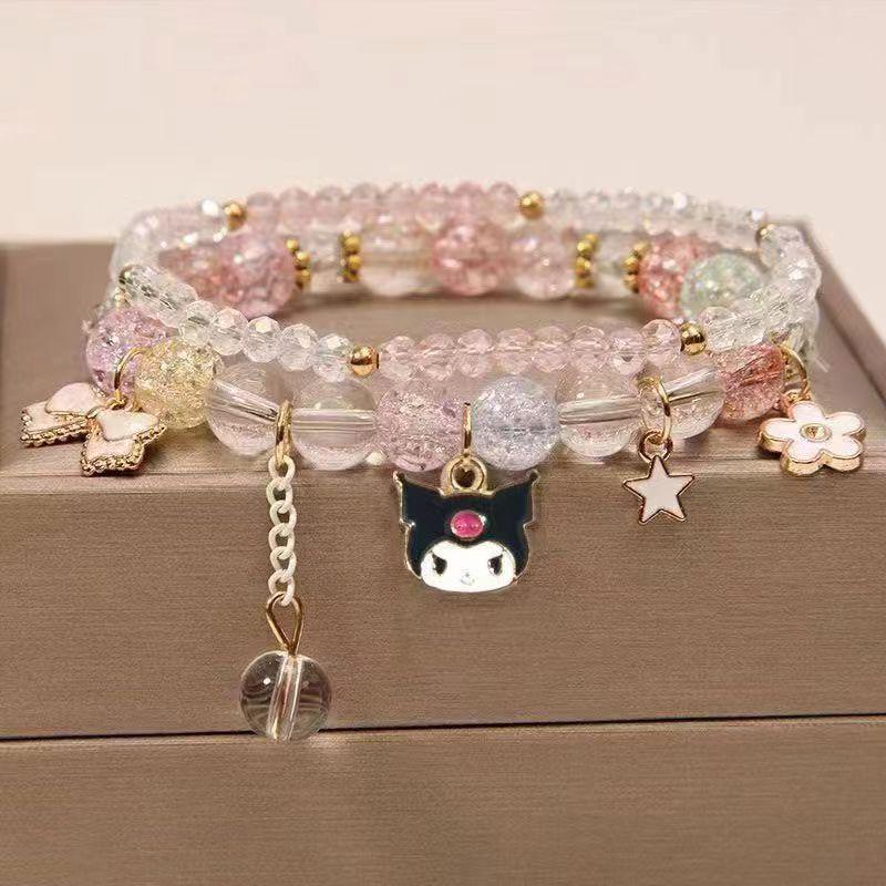 Cinnamoroll Princess Crystal Beaded Bracelet for Girls
