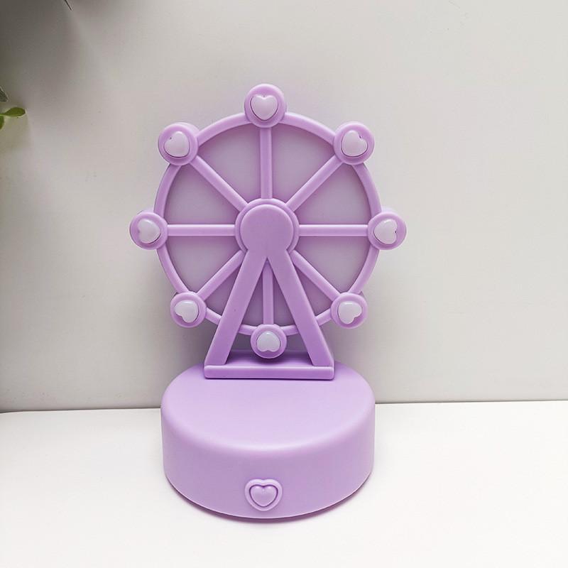 Cute And Sweet Ferris Wheel Desktop Nightlight Handmade Diy Aaa Battery Electric