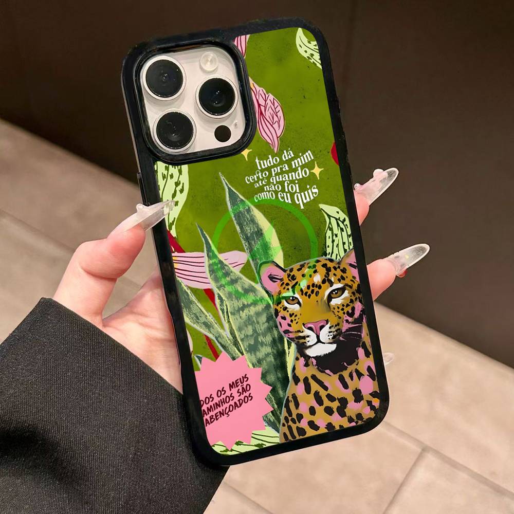 Colorful Abstract Tiger Leopard Snake Magnetic Matte Phone Case For IPhone 16 17 15 14 13 12 11 For Magsafe Wireless Charge