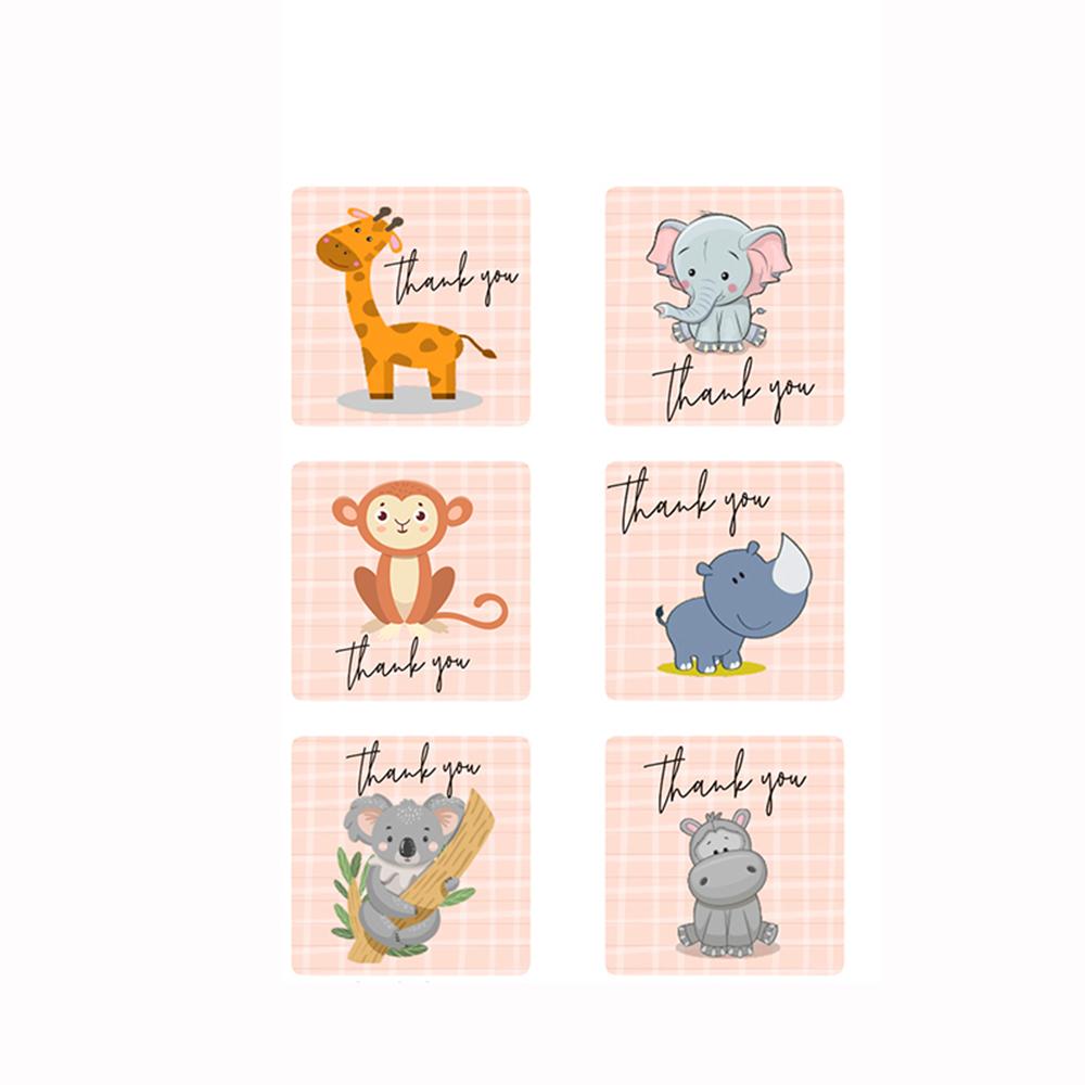 50-300Pcs High-Quality Cartoon High-Quality Thank High-Quality You High-Quality Stickers High-Quality Animal High-Quality Adhesive High-Quality Seal