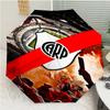 Club Atlético River Plate Print Automatic Umbrella, 8 Rib Iron Frame, Plastic Handle, Suitable for Outdoor Travel &Daily , Ideal Gift
