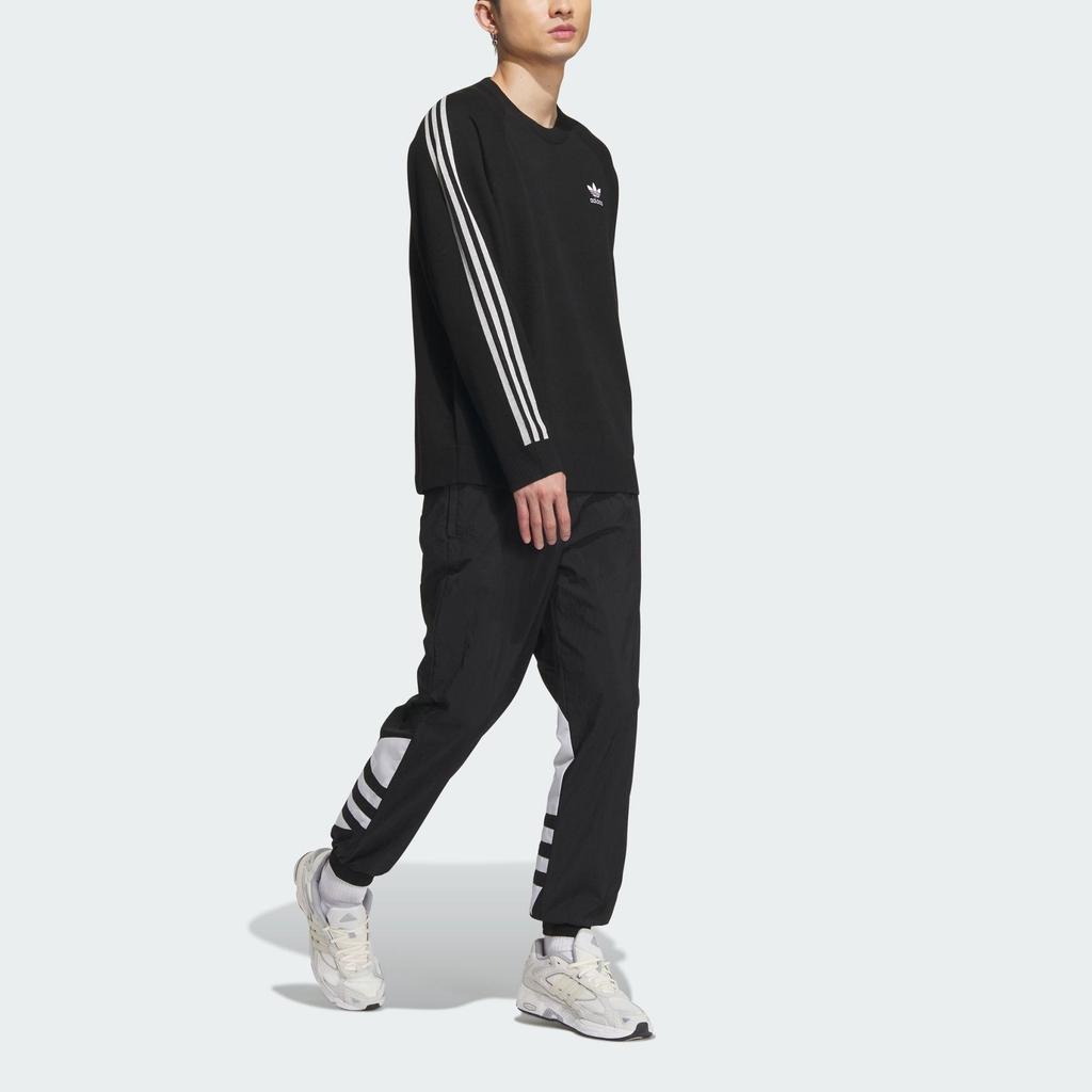 Adidas Originals Knitted Sports Casual Crew Neck Pullover Long Sleeve Sweatshirt Unisex Sweatshirt Black IX7817