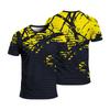 T-shirt Sportiva da Corsa Stampa 3D Fantasia a Strisce Per Uomo Bambini T-shirt 2024 Moda Estiva Traspirante Larga Magliette da Esterno