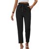 Women's Casual And Fashionable Color Pleated Straight Leg Rolled Up Casual Pants