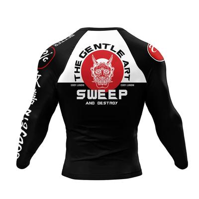 Cody Lundin Dövme Erkek Spor Salonu Sıkıştırma Tişörtü Erkek Süblimasyon Uzun Kollu Rashguard BJJ jiu jitsu Boks Forması Özel
