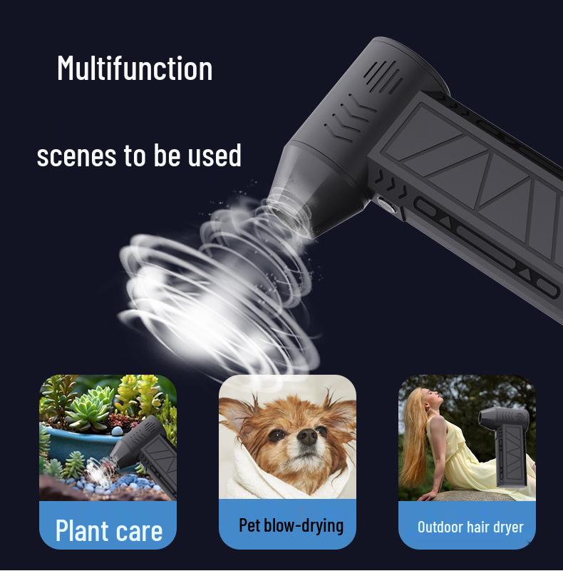 Violent Mini Handheld High-Speed Brushless Turbine Fan for Camping and Dust Blowing