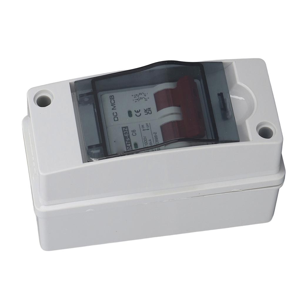 Circuit Breaker 2P 1000V DC 6A Isolation Switch with IP65 Waterproof Box for PV Solar System