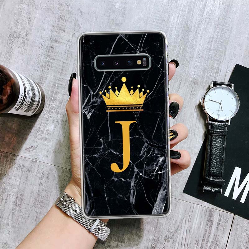 26 Letter Crown Custom A Phone Case For Samsung Galaxy S26 S25 Edge S24 S23 FE S22 Ultra S21 Plus S20 + Fundas Cover Coque Galax