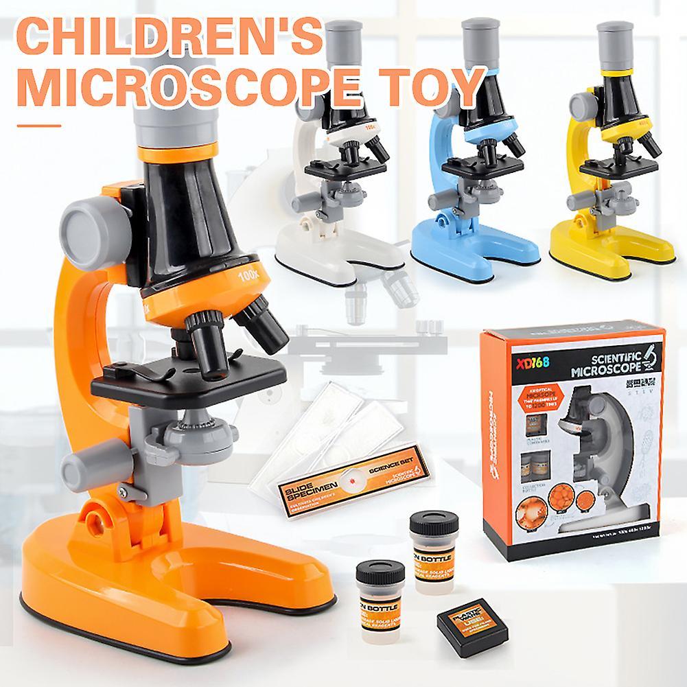 Children's Small Microscope Toys with Base Ergonomic Design Magnification Lens for Kids Boy Girl