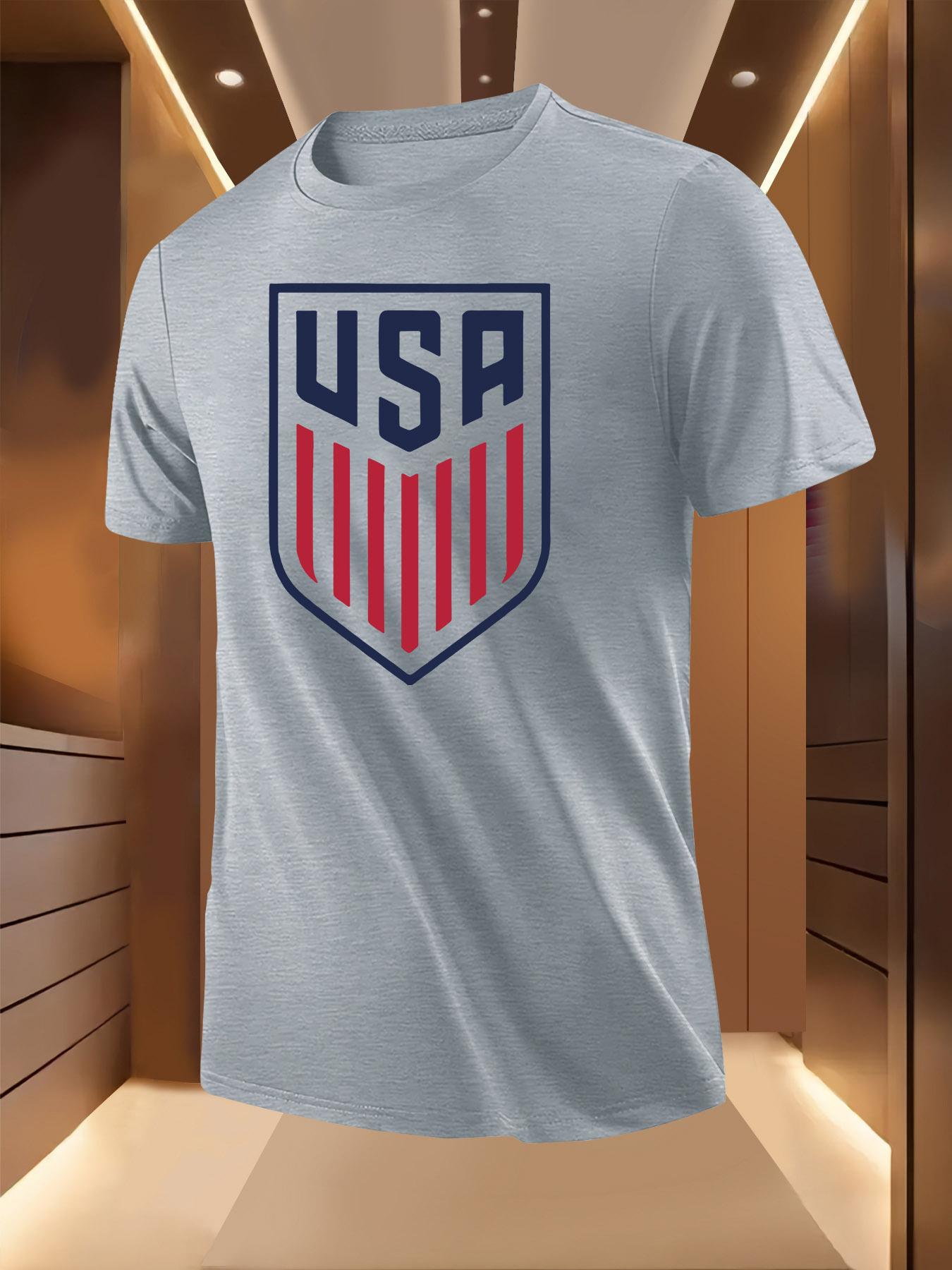 USA Team Emblem Tshirt - Breathable Lightweight Polyester XL