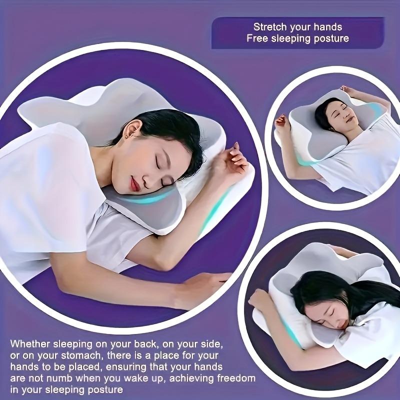 1pc Cervical Neck Pillow Designed for Neck Support Upgraded Memory Foam Pillow Especially for Side Sleeper Sleeping Body Cushion