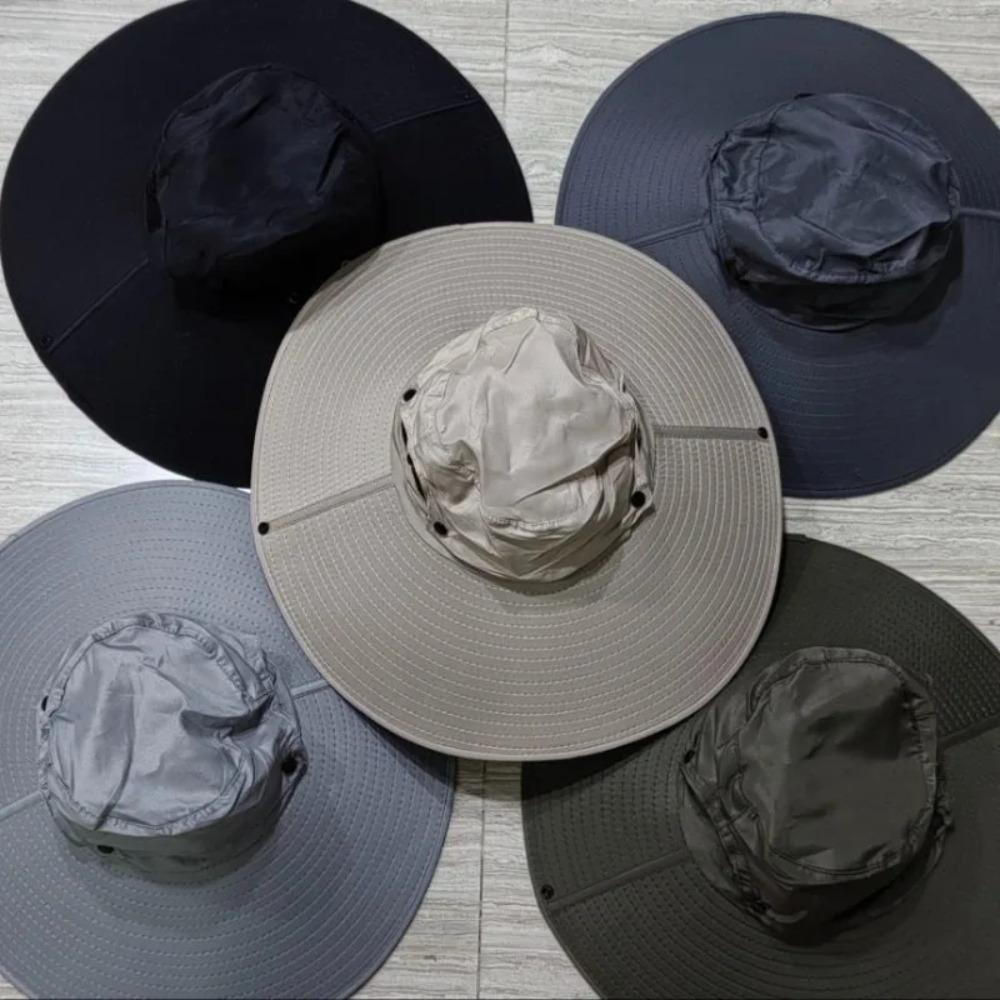 Breathable Large Brim Sun Hat Detachable Hat Top Sun Protection Hat Sports Fisherman Hat Travel