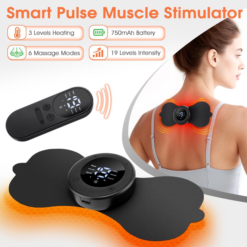 Smart Electric Neck Massager Set Cervical Patch 8 Modes 19 Levels Intensity Portable Home Use Massage Tools for Relieve Fatigue