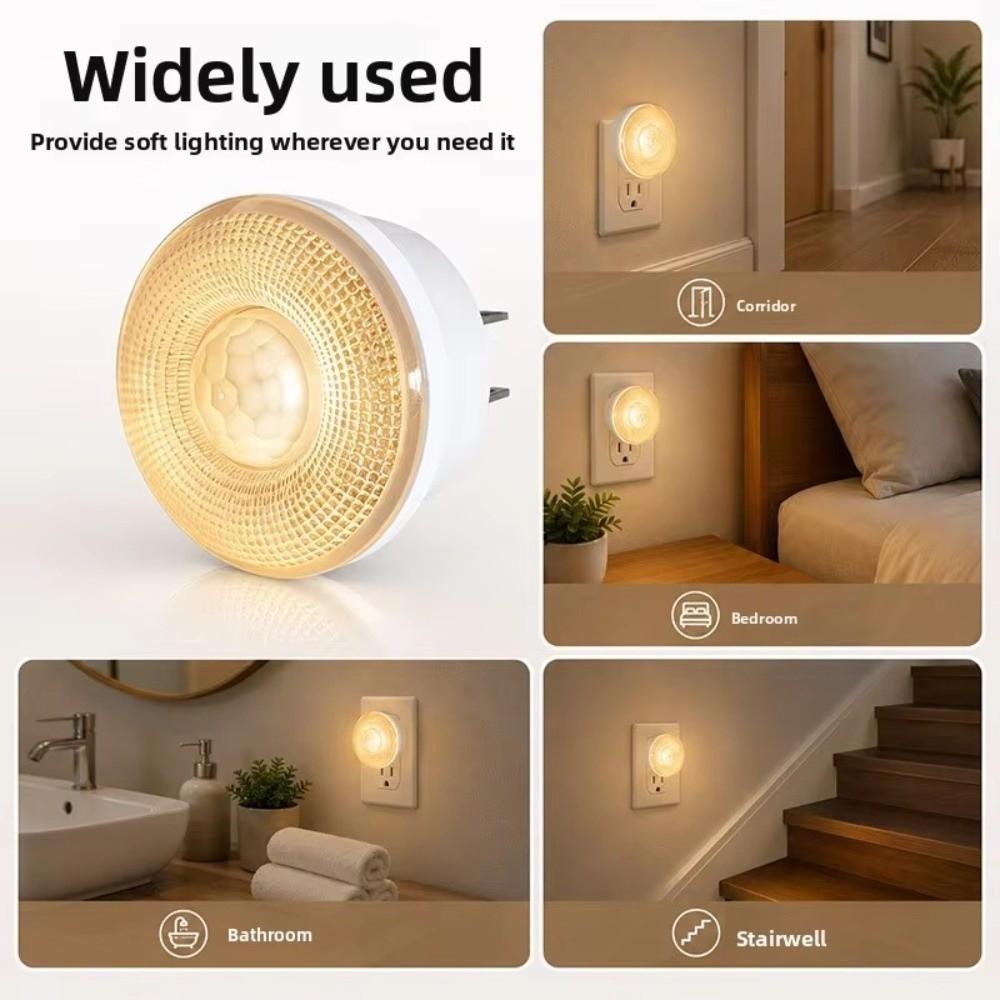 Automatic Motion Activation Human Body Sensor Night Light Plug-In Night Light Bedroom Lighting