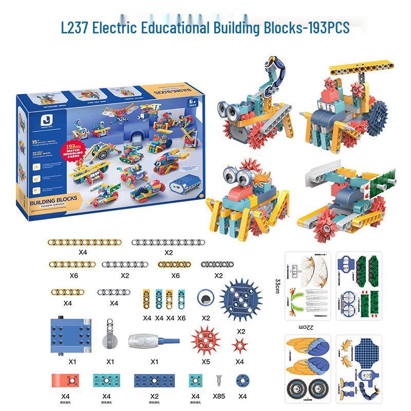 Children's Rechargeable Electric Engineering Building Blocks - Interactive, Large Particle STEM Toys