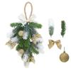 Upside Down Christmas Tree Wreath with Water Drop Ornaments for Holiday Decor