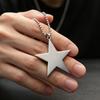 1 Stück Edelstahl Stern Anhänger Halskette für Männer Frauen, Hip Hop Cool Mode Schmuck