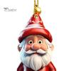 Weihnachtsschmuck, Cartoon-Schneemann/Weihnachtsmann, hängende Weihnachtsbaum-Dekoration, Feiertags-Acryl-Dekor für Weihnachten, Valentinstag, Winter-Party-Zubehör
