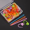 1 Set Mix Color Knitting Cilps Stitch Needle Markers Locking Holder Crochet Plastic