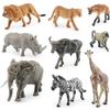 High Quality Pvc South African Animal Figurines Featuring Zebra Lion Rhino Buffalo Elephant