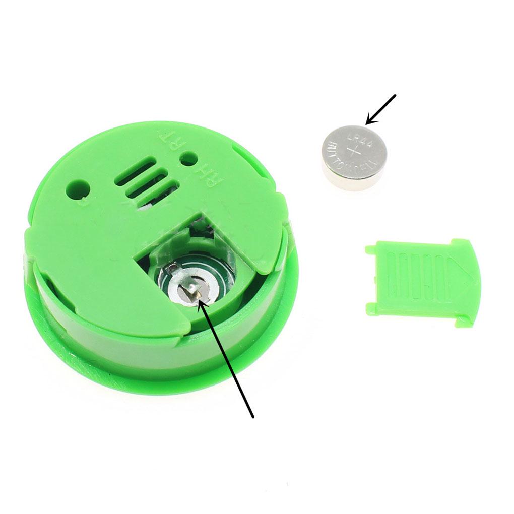 Round Thermometer Wireless Electronic Station Digital Hygrometer Operated Outdoor Camping Temperature Living