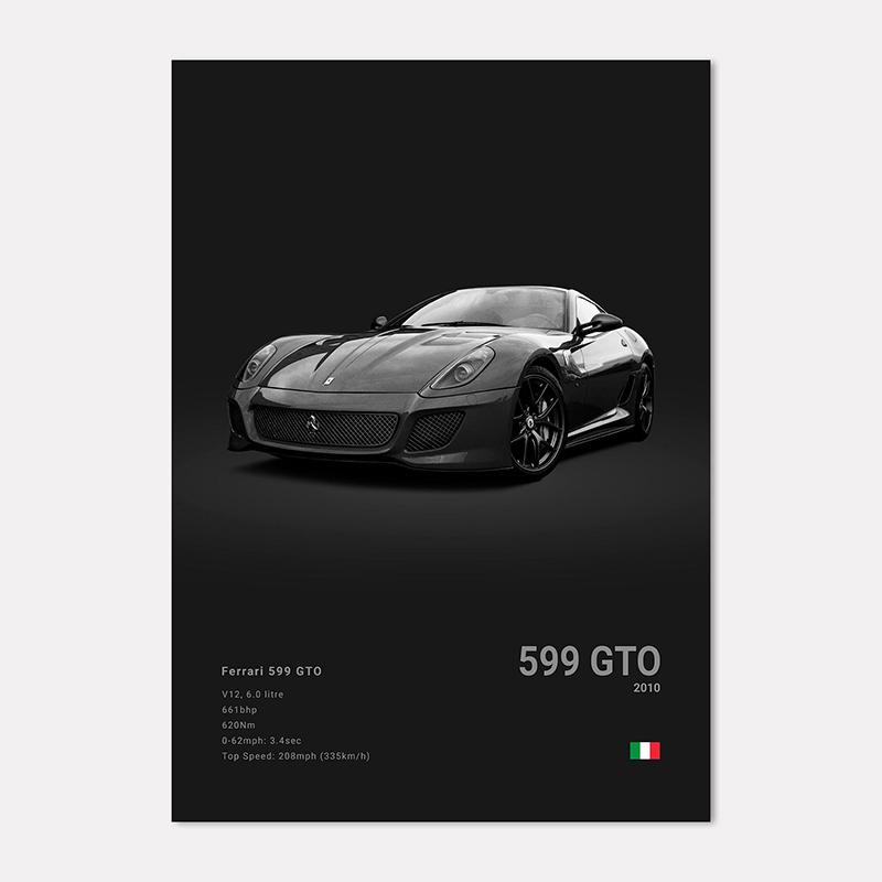 Famous Cars 812 458 296 Canvas Wall Art Print Poster 599XX SP3 F8 Decoration Mural Modern Home Decor Birthday Gift Unframed