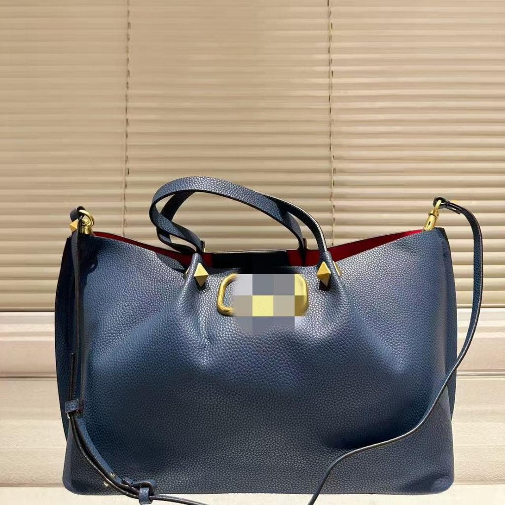 Bolsa de mano grande de ante felpudo casual vintage para ir al trabajo, portátil, de compras, con remaches, bandolera, cesta de verduras para niño y madre