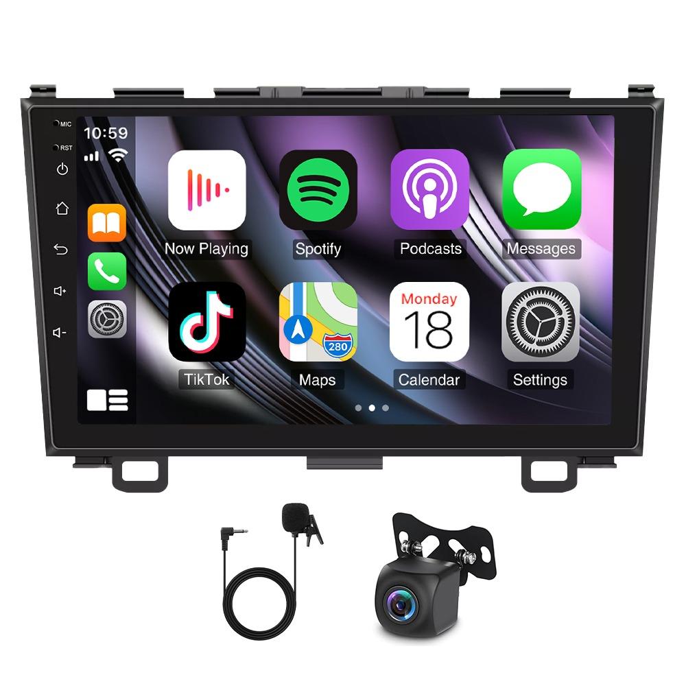 9 Inch Car Player AHD 2GB+64GB Car Radio Stereo for Honda CRV 2007-2011 Android 15 GPS Navigation Fit for Carplay Android Auto