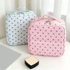 Foldable Handheld Makeup Bags Polka Dot Cosmetics Handbag Travel Wash Pack Handheld Carry