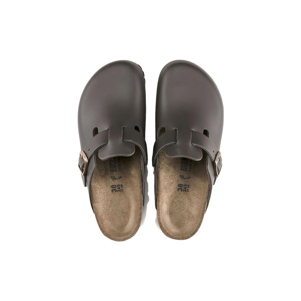 Birkenstock Boston Comfortable Versatile Anti-Rubbing Closed-Toe Slippers Unisex Slippers Gray 0060101