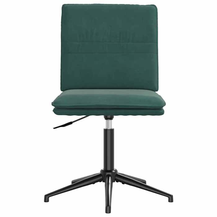 VidaXL Dining Chair Dark Green Velvet, Chair, Living Room Chair, Accent Chair, Kitchen Chair, Seat of 4101269