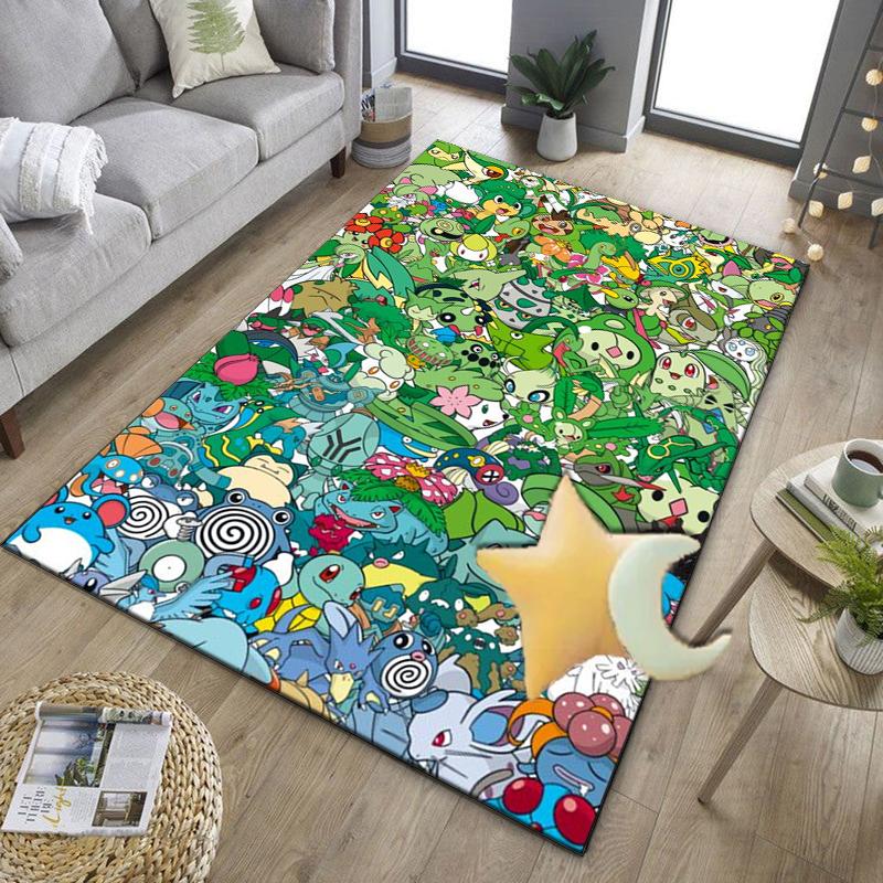 Cute Pika Adventure Office Rug Chair Mat, Game Carpet, Suitable for Front Door, Bedroom, Living Room, Desk, Holiday Gift